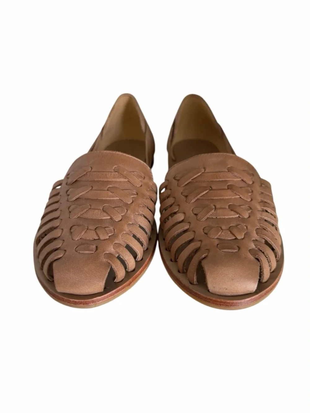 NISOLO Huarache Leather Sandals Tan Size 9.5 - Picture 4 of 9